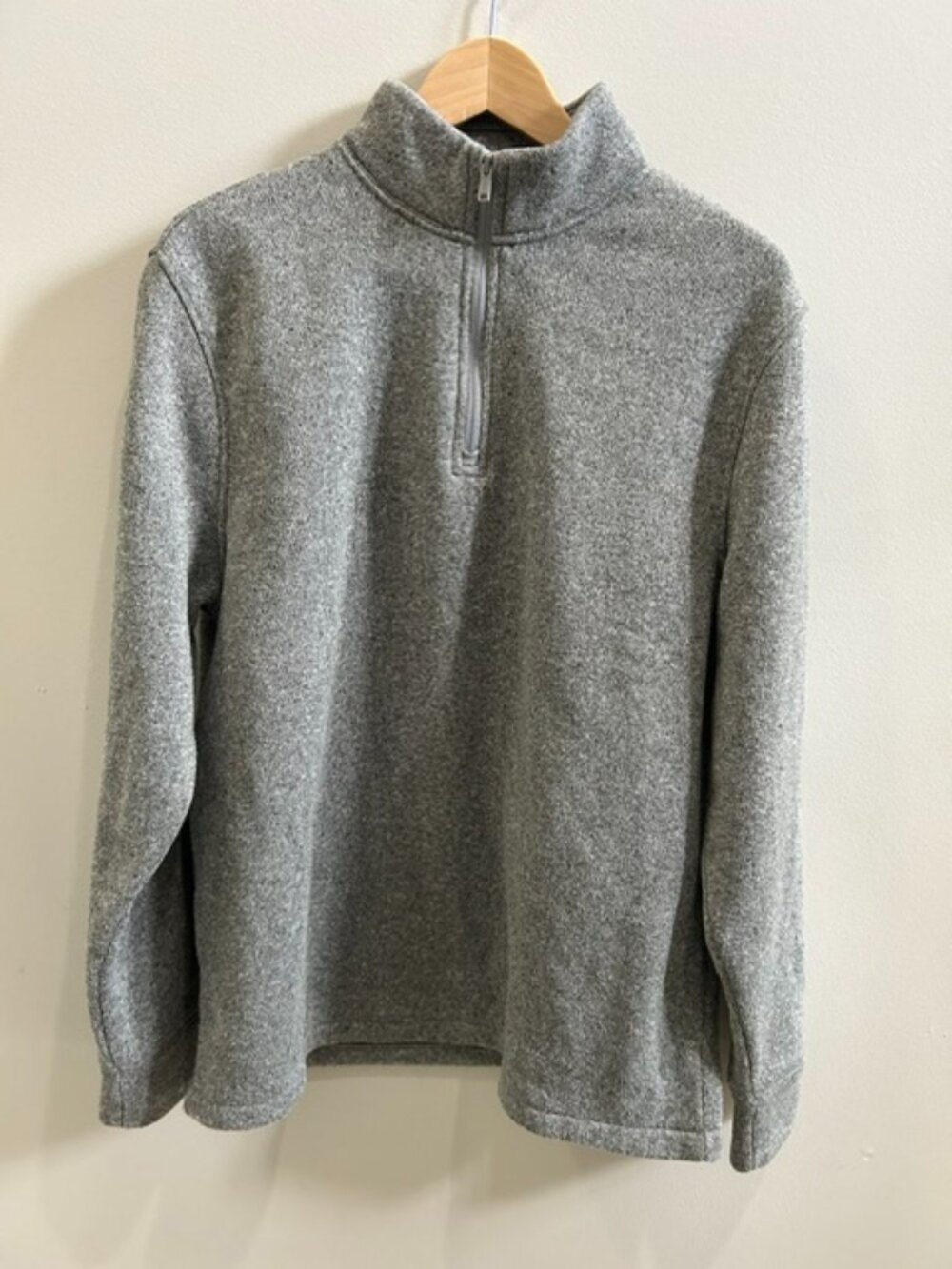 Old Navy Men's Sweater Fleece Quarter Zip Pullover Grey L New Without Tags